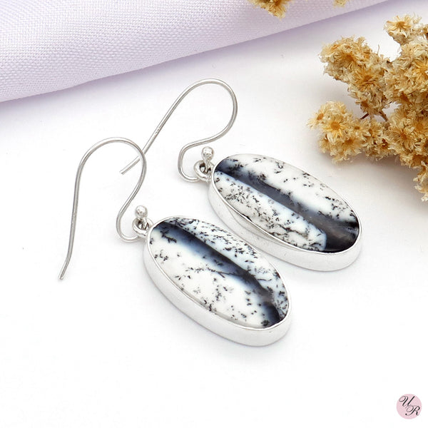 Dendritic Agate Earring