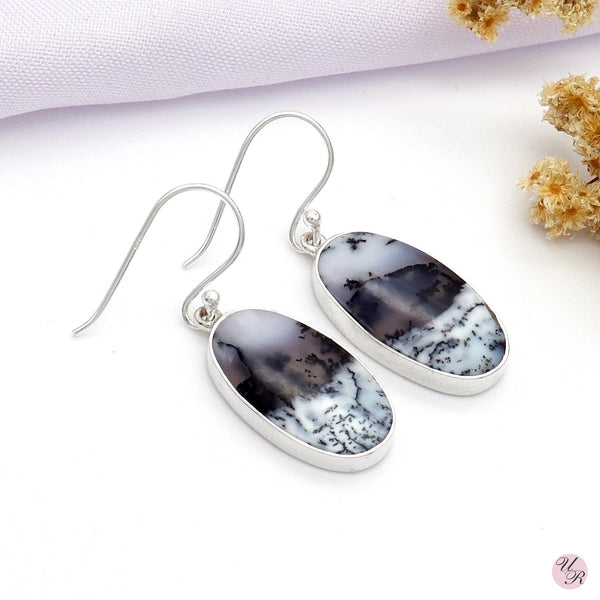 Dendritic Agate Earring