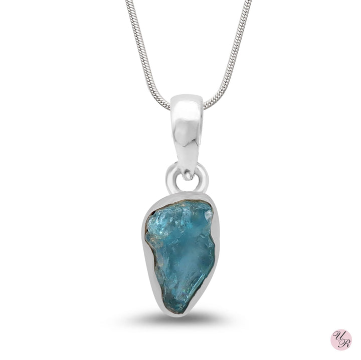 Apatite Rough Silver Pendant