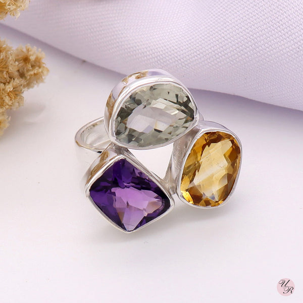 Multi Gemstone Ring