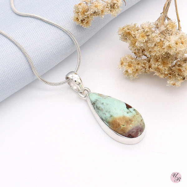 Chrysocolla Pendant Without Chain