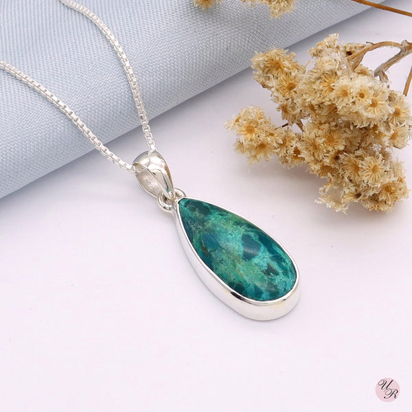 Chrysocolla Pendant Without Chain