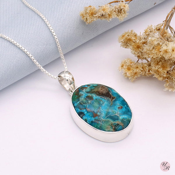 Chrysocolla Pendant Without Chain