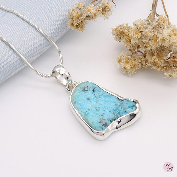 Turquoise Rough Pendant Without Chain