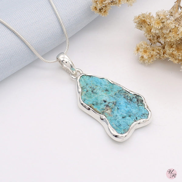 Turquoise Rough Pendant Without Chain