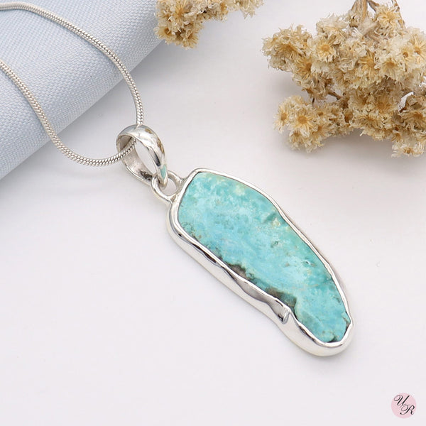 Turquoise Rough Pendant Without Chain