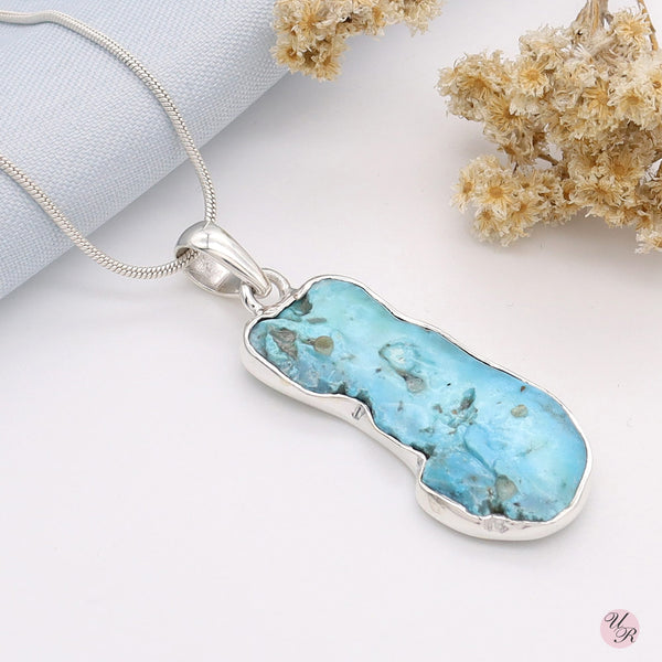 Turquoise Rough Pendant Without Chain