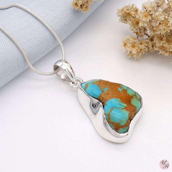 Turquoise Rough Pendant Without Chain