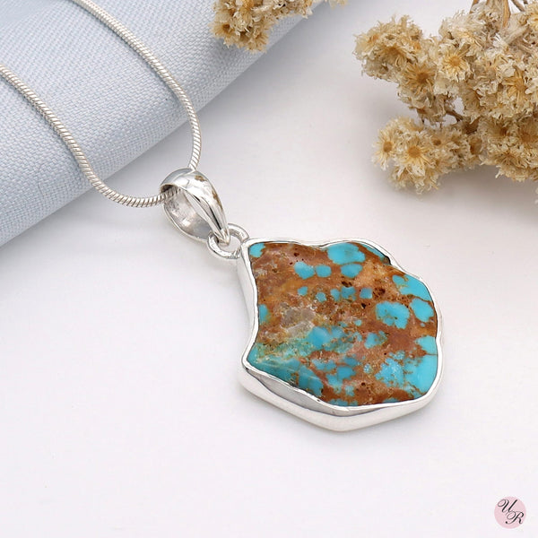 Turquoise Rough Pendant Without Chain