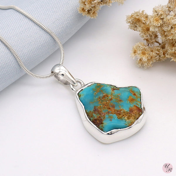 Turquoise Rough Pendant Without Chain