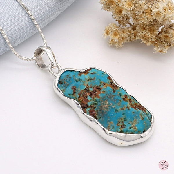 Turquoise Rough Pendant Without Chain