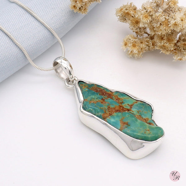 Turquoise Rough Pendant Without Chain