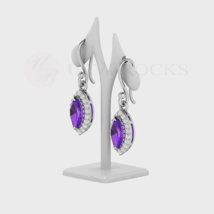 Amethyst Sterling Silver Aesthetic Earrings – The Silver Saga