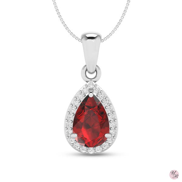 Garnet Pendant Without Chain (Sp)