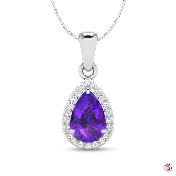 Amethyst Pendant Without Chain (Sp)