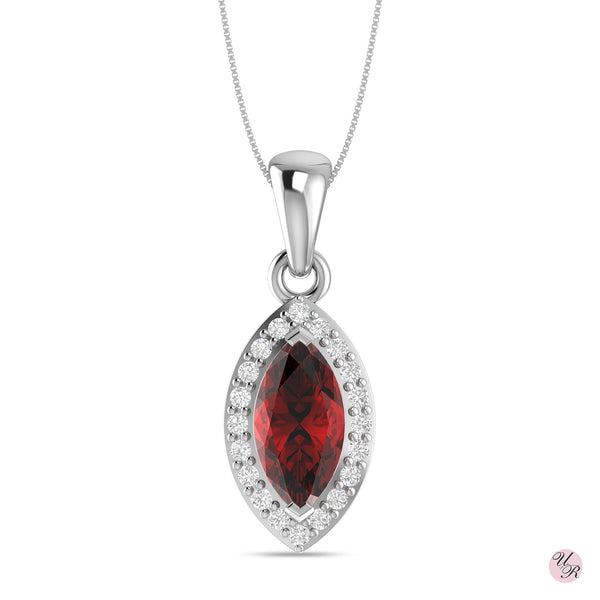 Garnet Pendant Without Chain (Sp)