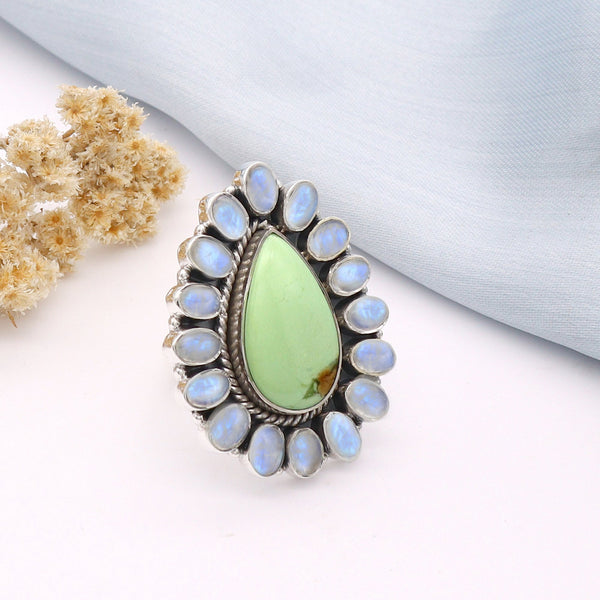 Lemon Chrysoprase Ring (Adj.)