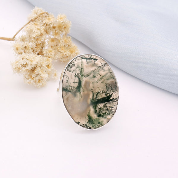 Moss Agate Ring