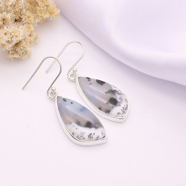 Dendritic Agate Earring