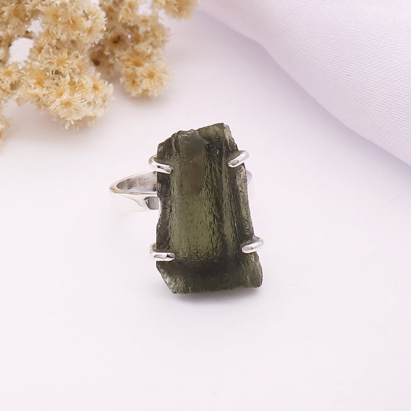 Moldavite Ring (Adj.)