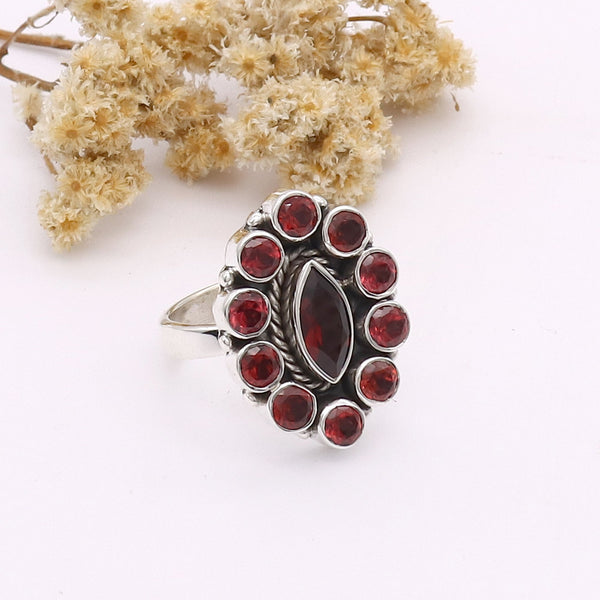 Garnet Ring (Adj.)