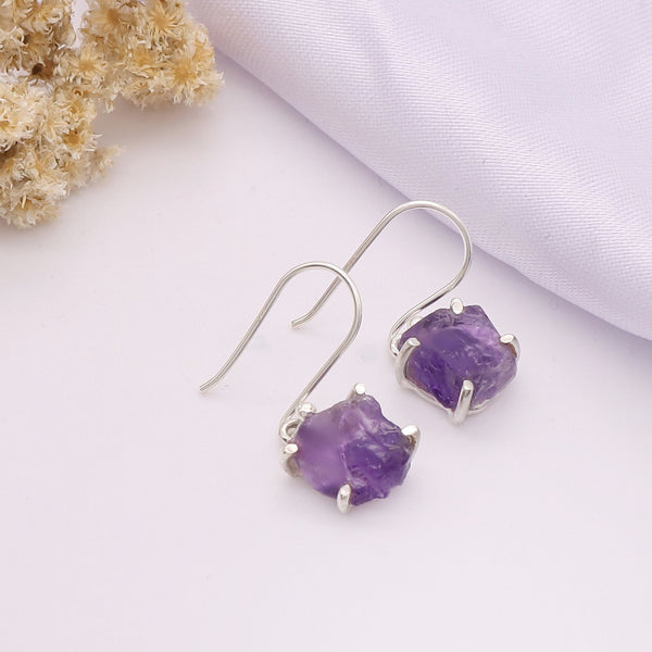 Amethyst Rough Earring