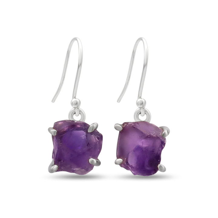 Amethyst Rough Earring