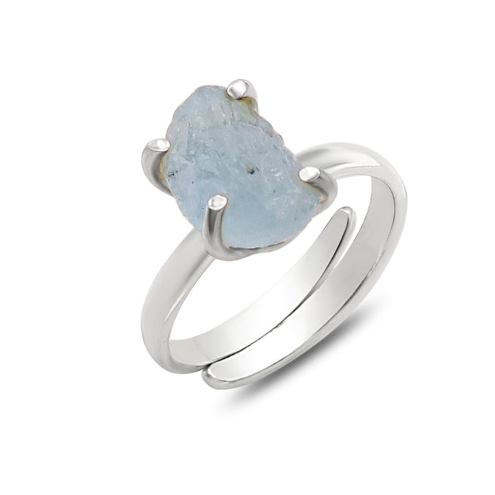 Aquamarine Rough Ring