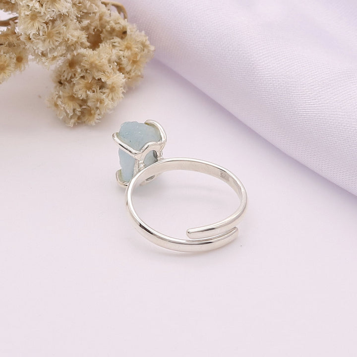 Aquamarine Rough Ring