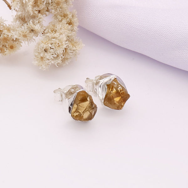 Citrine Rough Stud