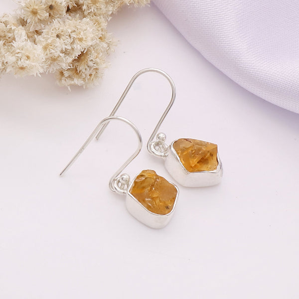 Citrine Rough Earring