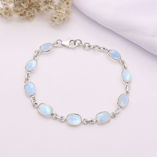 Rainbow Moonstone Bracelet