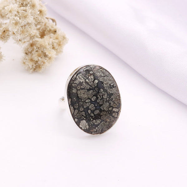 Leaf Pyrite Ring