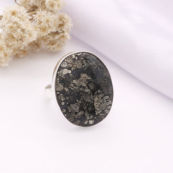 Leaf Pyrite Ring