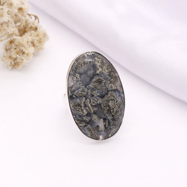 Leaf Pyrite Ring