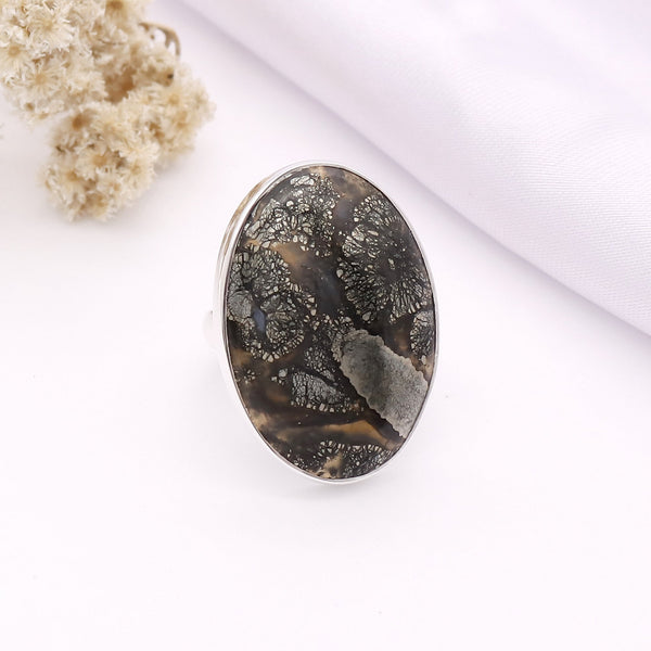 Leaf Pyrite Ring