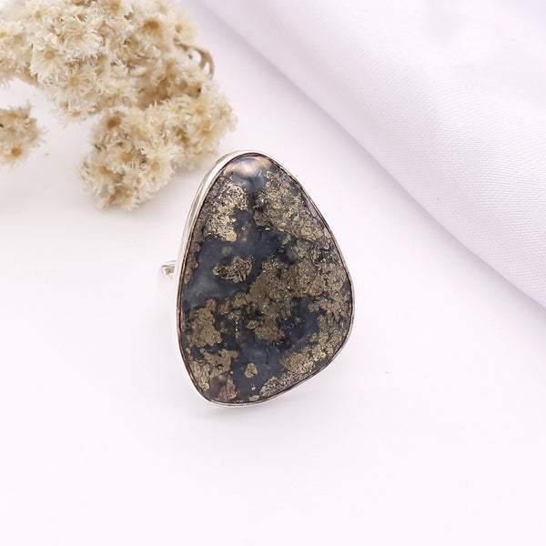 Leaf Pyrite Ring