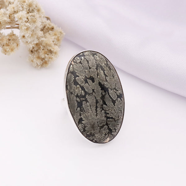 Leaf Pyrite Ring