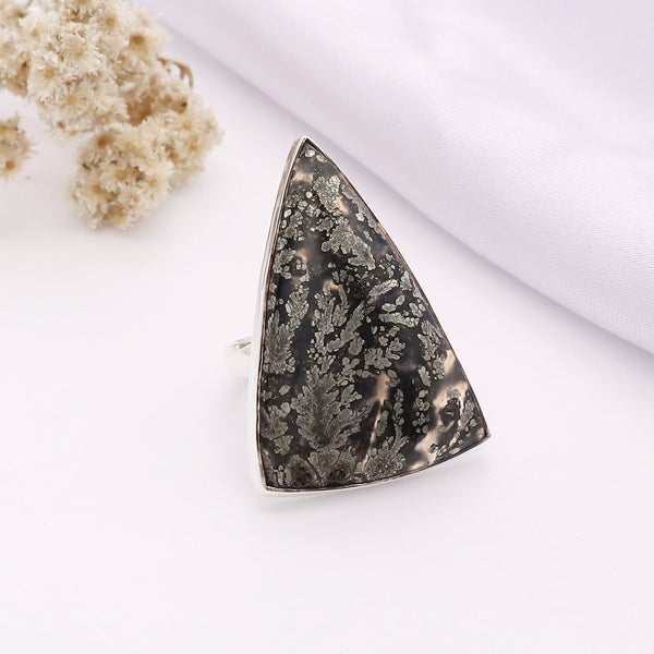 Leaf Pyrite Ring