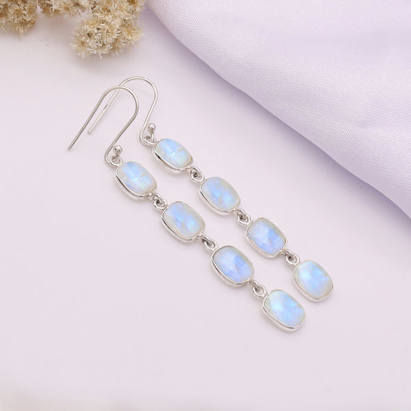 Rainbow Moonstone Earring