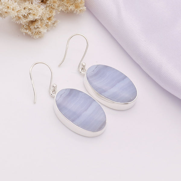 Blue Lace Agate Earring