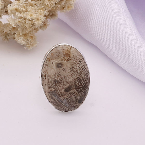 Petrified Wood Ring (Adj.)