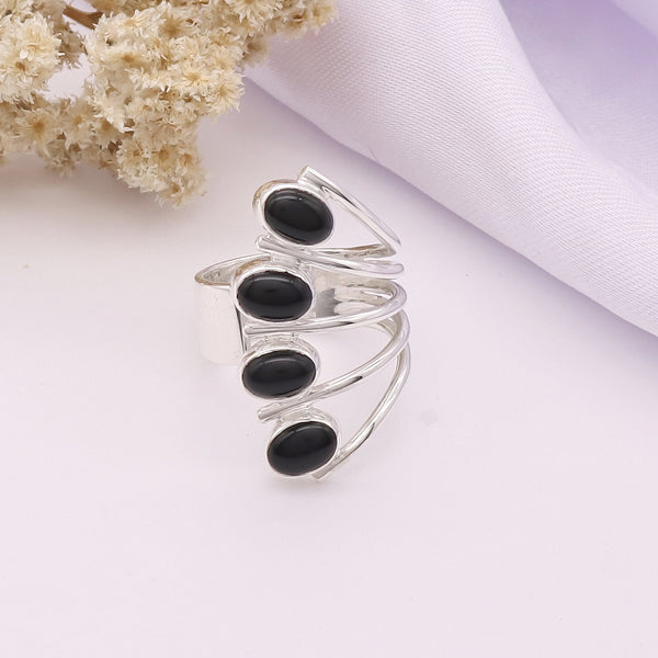 Black Onyx Ring (Adj.)