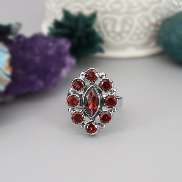 Garnet Ring (Adj.)