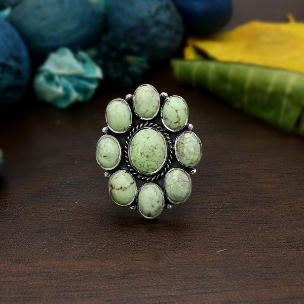 Lemon Chrysoprase Ring (Adj.)