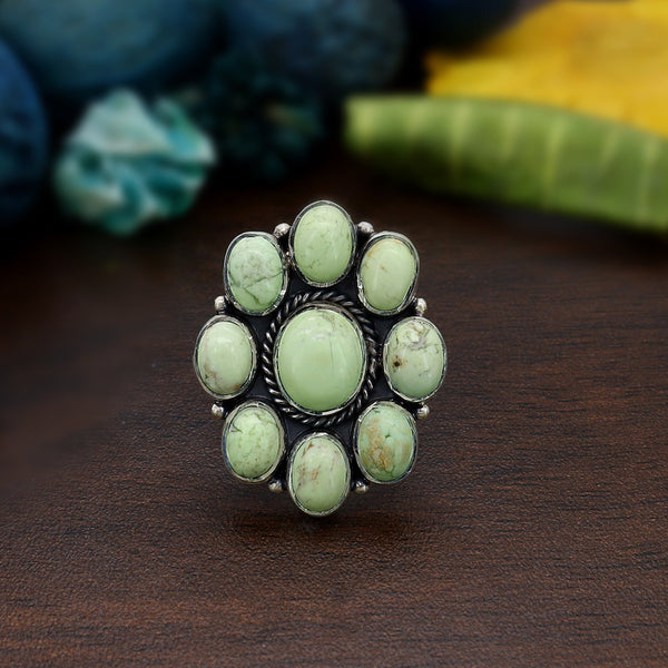 Lemon Chrysoprase Ring (Adj.)