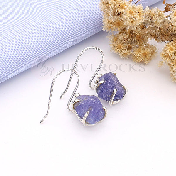 Tanzanite Rough Earring